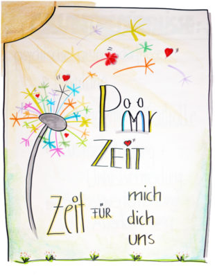 LICHTBLICK - Plakat PaarZeit - Zeit für mich - Zeit für dich - Zeit für uns
